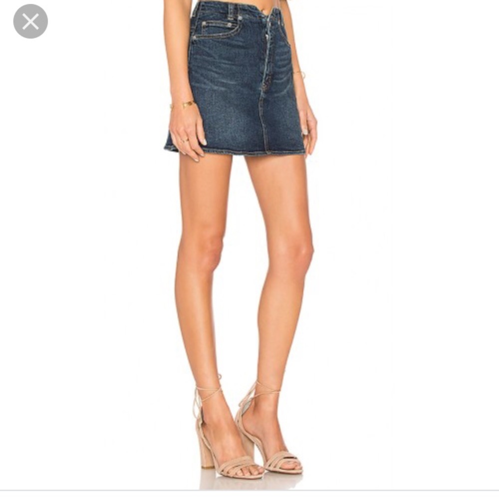 🛍💰⬇️ NWT Free People Jean skirt - Picture 3 of 5